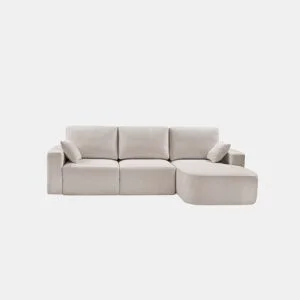 Chaise longue direita ROUND 294cm bege da Conforama, fotografia 1