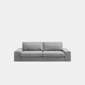 Sofá 3 lugares grande FORLY cor cinza claro by Conforama, photo 1