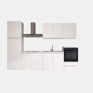 Cozinha com eletrodomésticos GILDA GOLA 300cm direita branco mate e cinza claro by Conforama, photo 1
