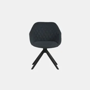 Cadeira de jantar giratória azul LLAVE by Conforama, photo 1