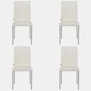 Conjunto de 4 cadeiras de cozinha ELEGANCE branca by Conforama, photo 1