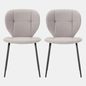 Conjunto de 2 cadeiras de cozinha MAURA cor bege by Conforama, photo 1