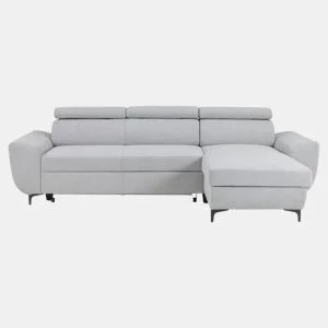 Chaise longue reversível SANTIAGO cor cinza claro da Conforama, fotografia 1
