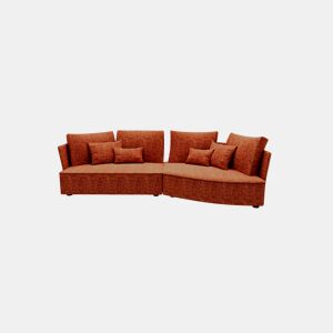 Chaise longue LUGANO direita 4 lugares tecido 3 cor terracota by Conforama, photo 1