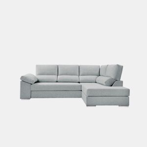 Sofá de canto L BARI XL dereita 4 lugares azul by Conforama, photo 1
