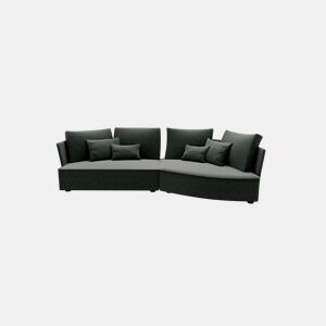 Chaise longue LUGANO direita 4 lugares tecido 2 cor verde by Conforama, photo 1