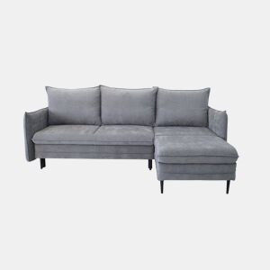 Chaise longue com cama RUDY reversível 3 lugares cinza escuro da Conforama, fotografia 1