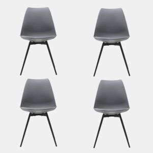 Conjunto de 4 cadeiras de cozinha MAEVA cinza by Conforama, photo 1