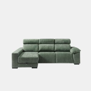 Chaise longue esquerda com relax elétrico ALL cor verde by Conforama, photo 1