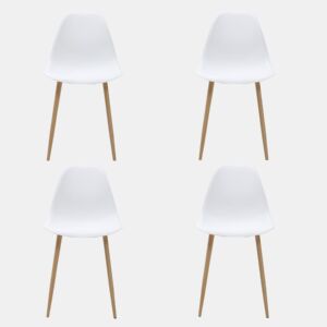 Conjunto de 4 cadeiras de cozinha ADA cor branco da Conforama, fotografia 1