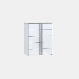 Cômoda 5 gavetas branco mate BUGANVILLA da Conforama, fotografia 1