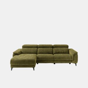 Chaise longue esquerda relax elétrico EOS cor verde by Conforama, photo 1