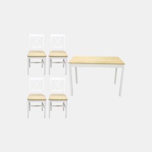 Conjunto de mesa com 4 cadeiras VERSALLES natural da Conforama, fotografia 1