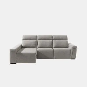 Chaise longue esquerda ADRIA relax elétrico cor cinza claro by Conforama, photo 1