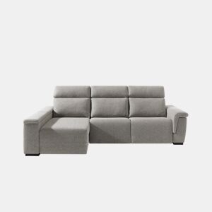 Chaise longue esquerda ADRIA relax elétrico cor cinza claro da Conforama, fotografia 1