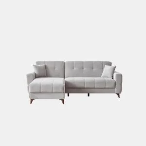 Chaise longue com cama reversível HERMES II cor cinza by Conforama, photo 1