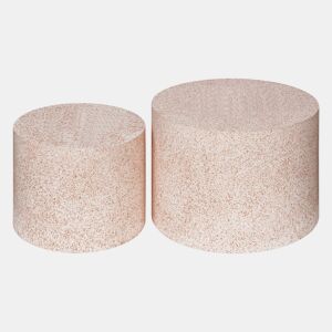Conjunto mesas de centro TEVERE imitação mármore travertino rosa by Conforama, photo 1