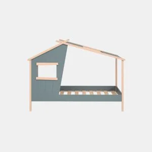 Cama cabana com janela verde 90x190cm NUBA da Conforama, fotografia 1