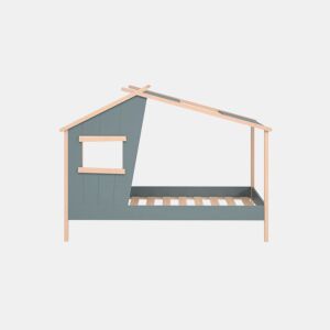 Cama cabana com janela verde 90x190cm NUBA by Conforama, photo 1