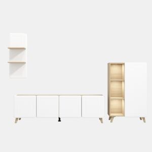 Compacto de TV ELGIN, 244cm branco e carvalho by Conforama, photo 1