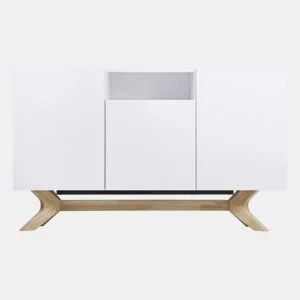 Aparador ÉPURE com 3 portas cor branco da Conforama, fotografia 1