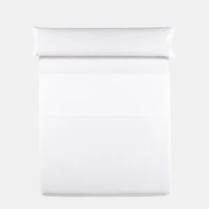 Lençol de cima VICTORIA 100% algodão para cama 90cm cor branca by Conforama, photo 1