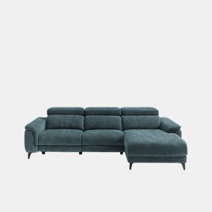 Chaise longue direita relax elétrico EOS cor azul da Conforama, fotografia 1