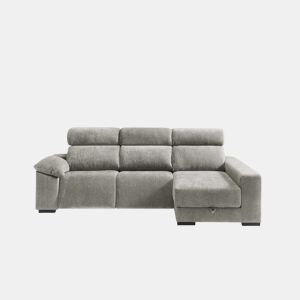 Chaise longue direita com relax elétrico ALL cor bege da Conforama, fotografia 1