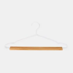 Conjunto 3 cabides WOOD em madeira e metal 20x42x1,2cm cor branco by Conforama, photo 1