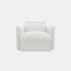 Cadeirão deslizante MODENA em tecido 2 cores branco da Conforama, fotografia 1