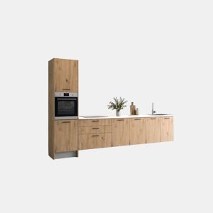 Cozinha ESENCIAL R40 reta 4m 16mm carvalho e cinza escuro by Conforama, photo 1