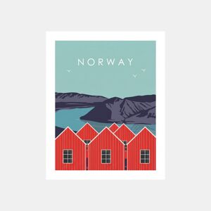 Gravura decorativa NORWAY 50x40cm cor vermelho by Conforama, photo 1