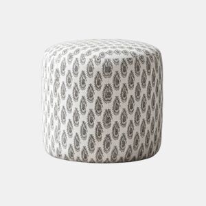 Puff JAIPUR em algodão 45x40x40cm cinza da Conforama, fotografia 1