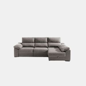 Chaise longue KLEE dereita 4 lugares vison da Conforama, fotografia 1