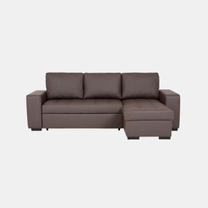 Chaise longue cama polipele HARRY reversível 3 lugares chocolate by Conforama, photo 1