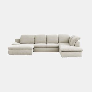 Sofá de canto ISONA com cama dereita 5 lugares bege by Conforama, photo 1
