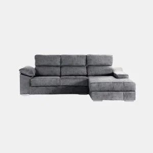 Chaise longue DANIELA II dereita 4 lugares antracite da Conforama, fotografia 1