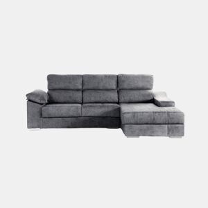 Chaise longue DANIELA II dereita 4 lugares antracite by Conforama, photo 1