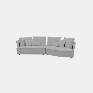 Chaise longue LUGANO direita 4 lugares tecido 2 cor vison by Conforama, photo 1