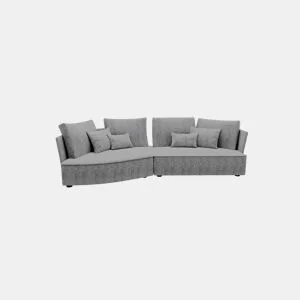 Chaise longue LUGANO esquerda 4 lugares tecido 3 cor cinza escuro by Conforama, photo 1
