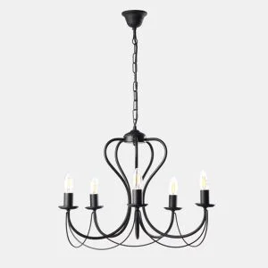 Candeeiro de teto CANDELA 5 luces 6w 105x55x55cm cor preto by Conforama, photo 1