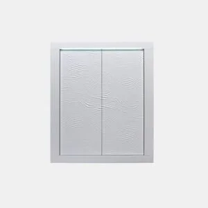 Aparador alto DUNE 2 portas com led branco brilhante da Conforama, fotografia 1