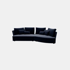 Chaise longue LUGANO direita 4 lugares tecido 2 cor azul da Conforama, fotografia 1