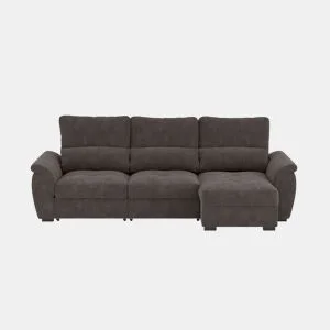 Chaise longue de 4 lugares reversível em cama BENSON cor vison da Conforama, fotografia 1