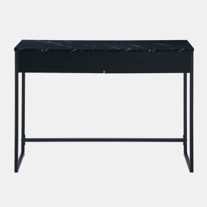 Consola com 2 gavetas cor preto LINA da Conforama, fotografia 1
