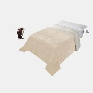 Manta edredão SERLES cama de 90cm cor branco e bege by Conforama, photo 1