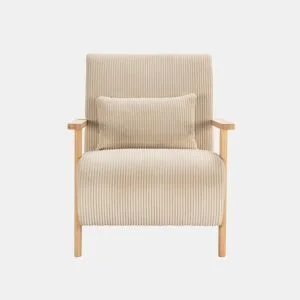 Cadeirão decorativo BONNIE cor bege by Conforama, photo 1