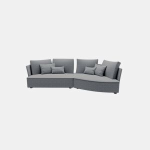Chaise longue LUGANO direita 4 lugares tecido 2 cor cinza by Conforama, photo 1