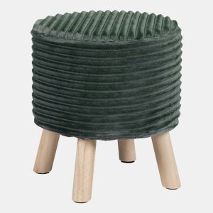 Puff redondo LOUISE 35x40cm cor verde da Conforama, fotografia 1