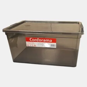 Caixa ORDENACIÓN plástico 6 litros cor fumado da Conforama, fotografia 1